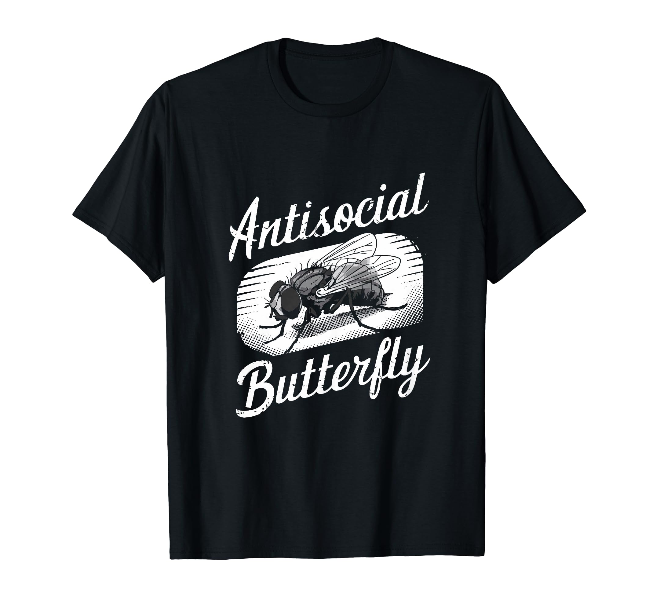Antisocial Butterfly Housefly T-Shirt - Custom Art Print for Adults - T-Shirt, Sweatshirt, Hoodie