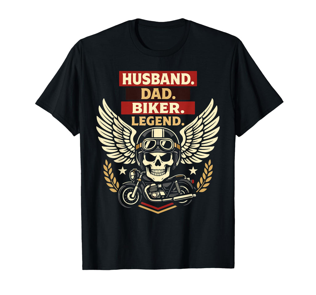 Motorcycle Biker Dad Husband Husband T-Shirt - Trendy Graphic for Adults - T-Shirt, Sweatshirt, Hoodie