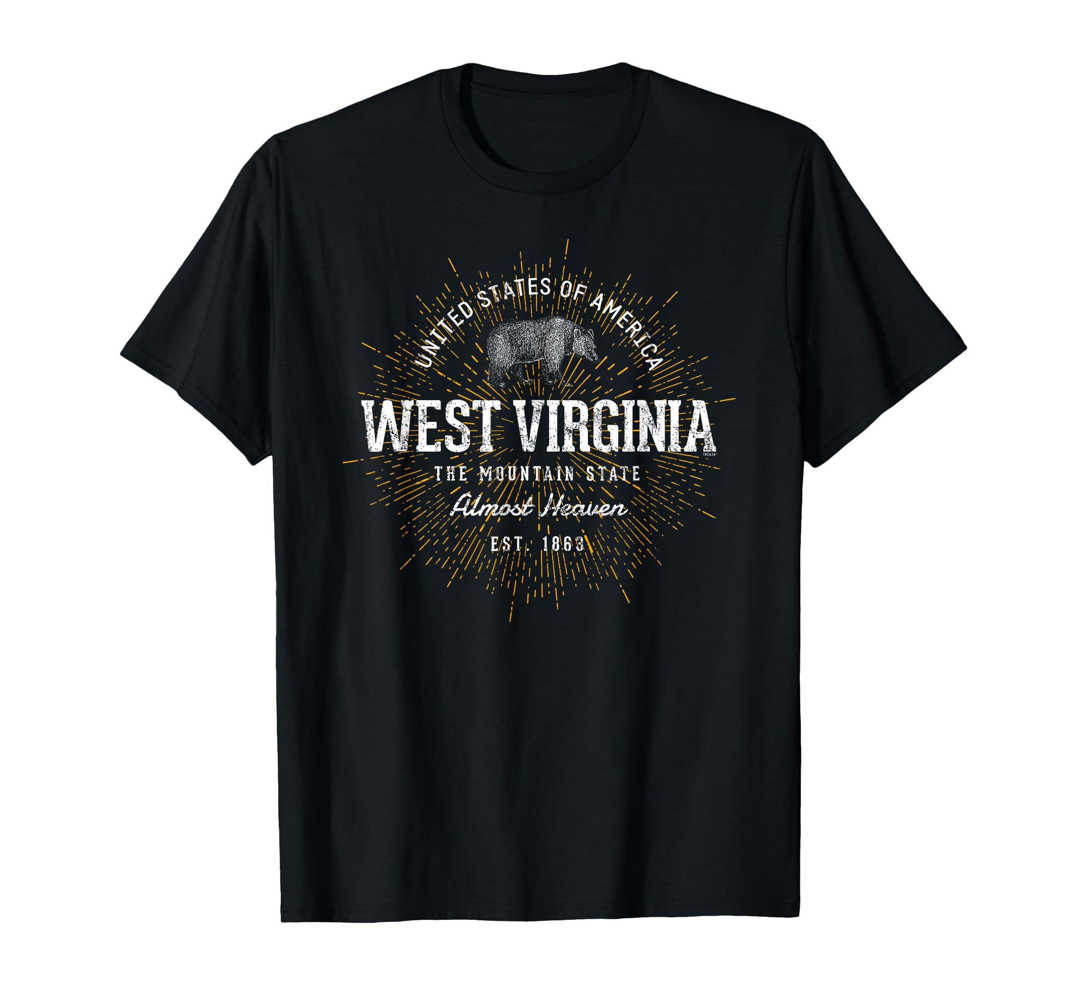 State West Virginia T-Shirt - Graphic Print for Adults - T-Shirt, Sweatshirt, Hoodie
