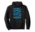 Two Wheels Forever Motorcycle Hoodie - Custom Art Print for Adults - T-Shirt, Sweatshirt, Hoodie