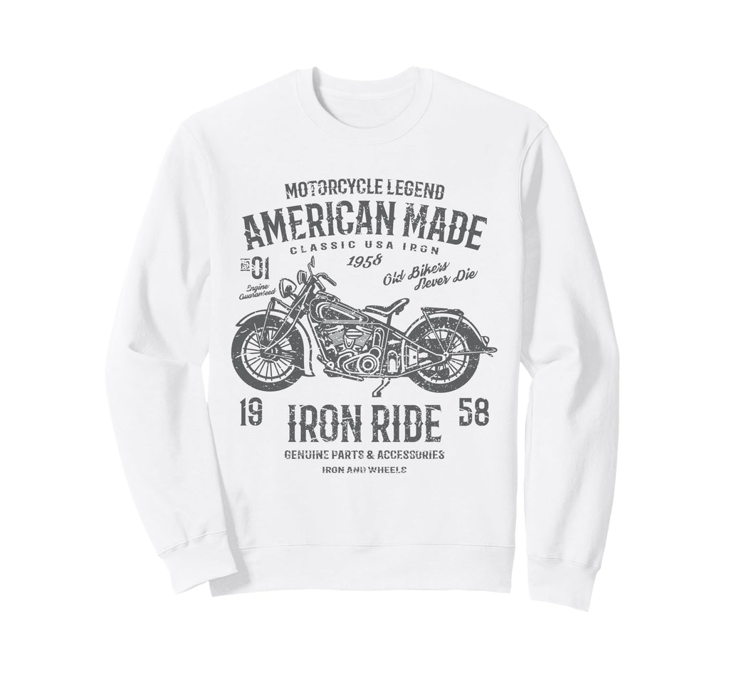 American Motorcycle Distressed Sweatshirt - Streetwear Style Men Women - T-Shirt, Sweatshirt, Hoodie