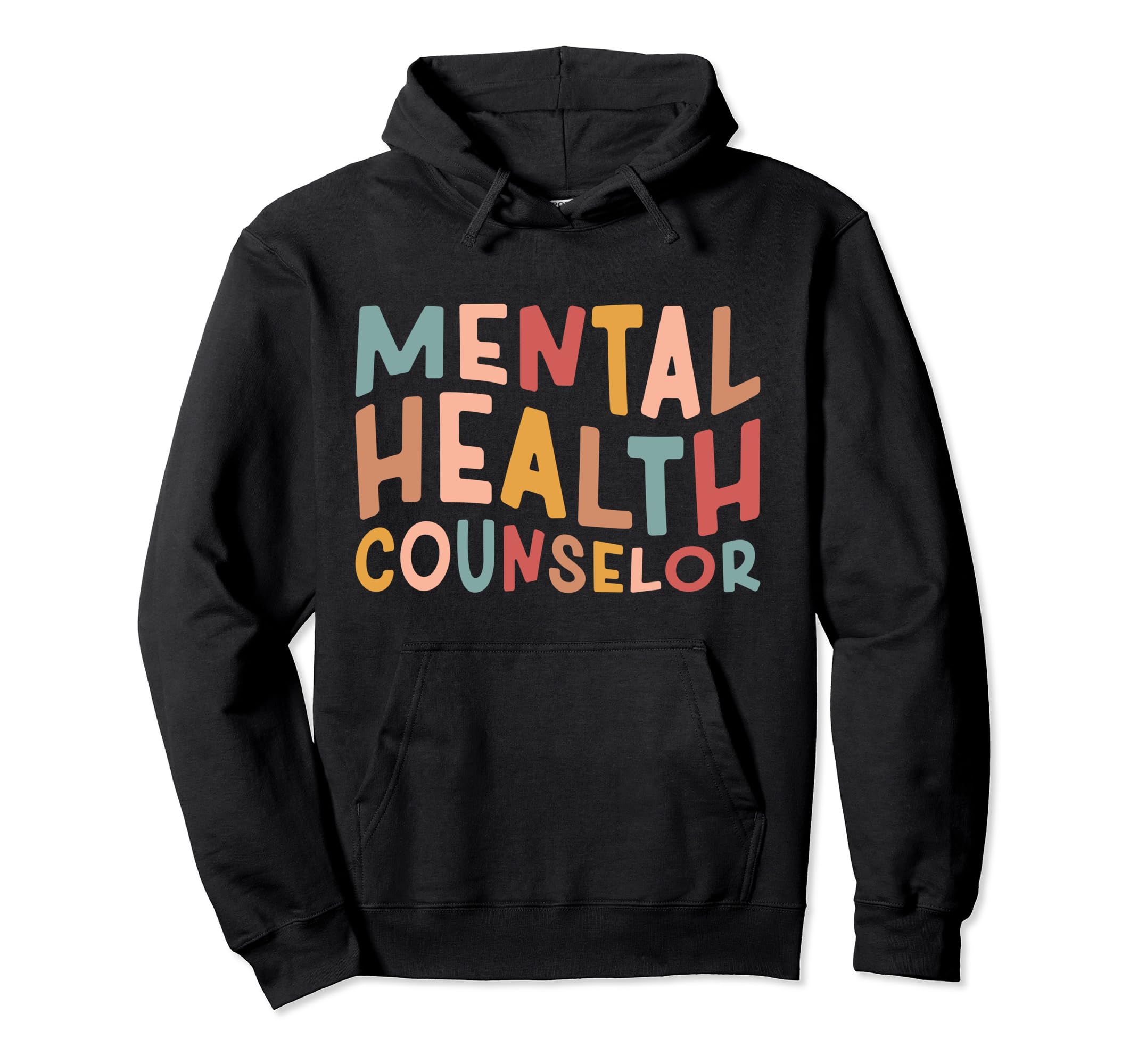 Mental Health Counselor Groovy Mental Hoodie - Minimalist Print Men Women - T-Shirt, Sweatshirt, Hoodie