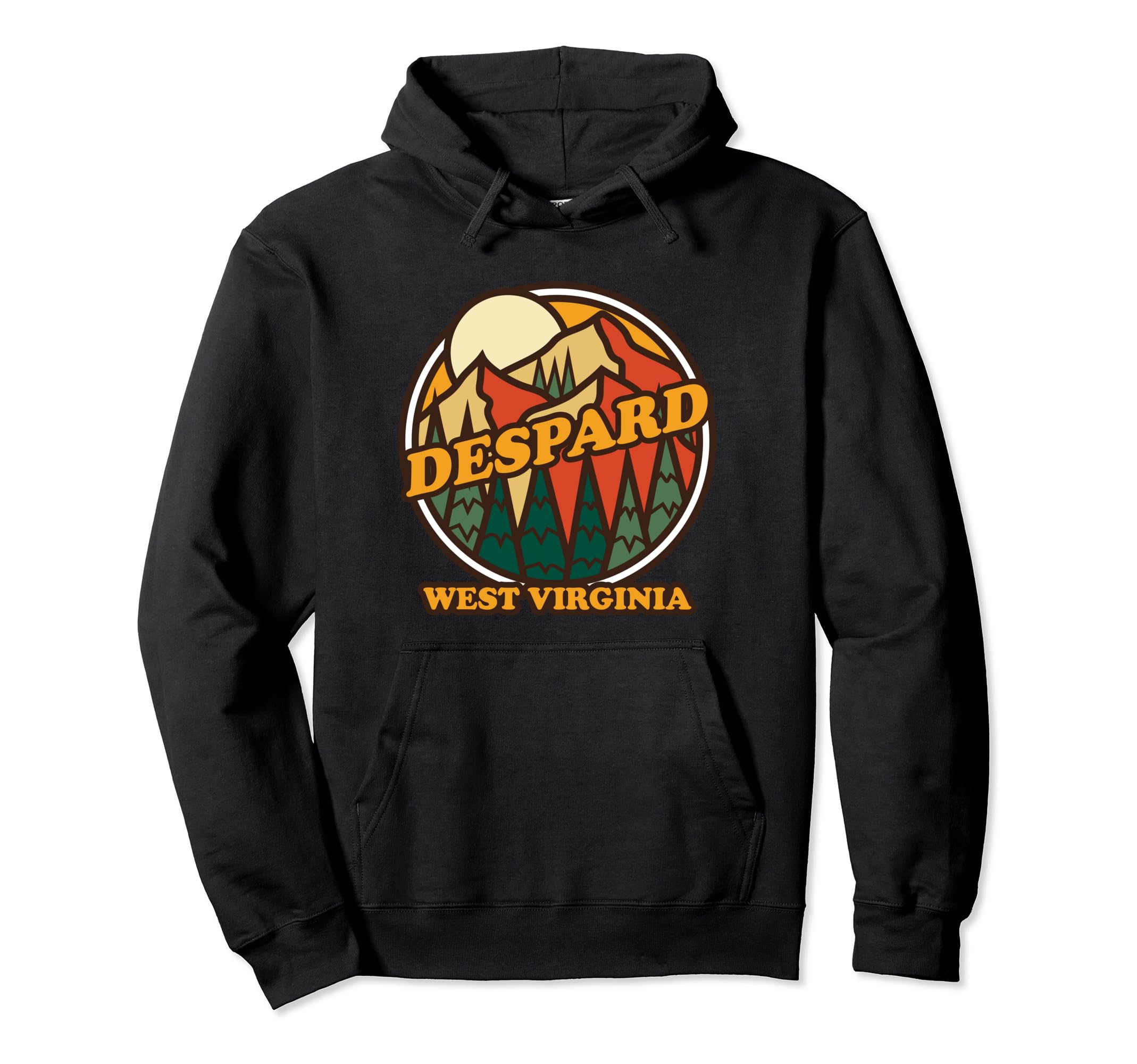 Despard West Virginia Mountain Hiking Hoodie - Unique Graphic Unisex - T-Shirt, Sweatshirt, Hoodie