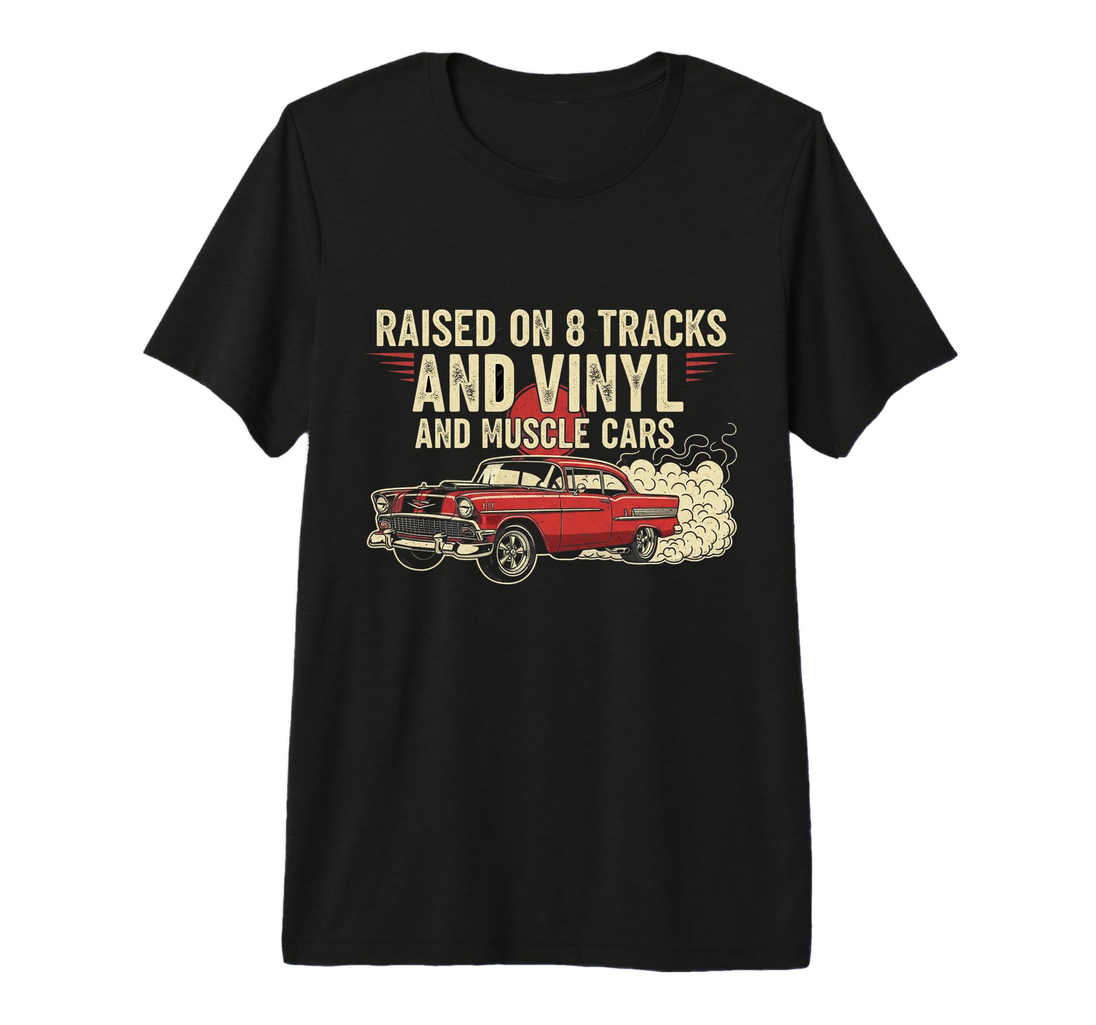 Raised Vinyl And V8S 56 Bel Air Lover T-Shirt - Trendy Graphic Men Women - T-Shirt, Sweatshirt, Hoodie