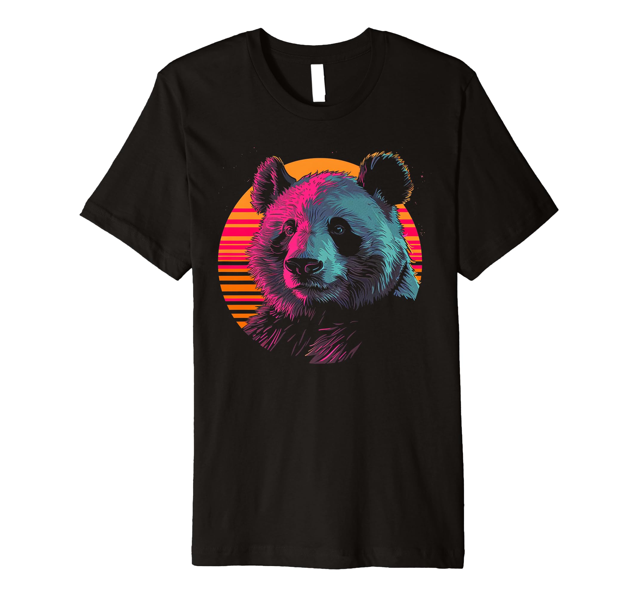 Panda Vaporwave Aesthetic Synthwave T-Shirt - Aesthetic Graphic Men Women - T-Shirt, Sweatshirt, Hoodie