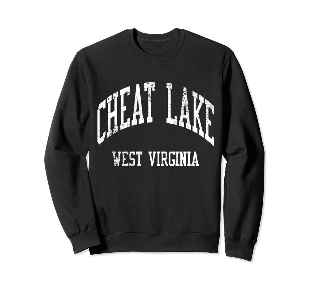 Cheat Lake West Virginia 70S College Sweatshirt - Custom Art Print Unisex - T-Shirt, Sweatshirt, Hoodie