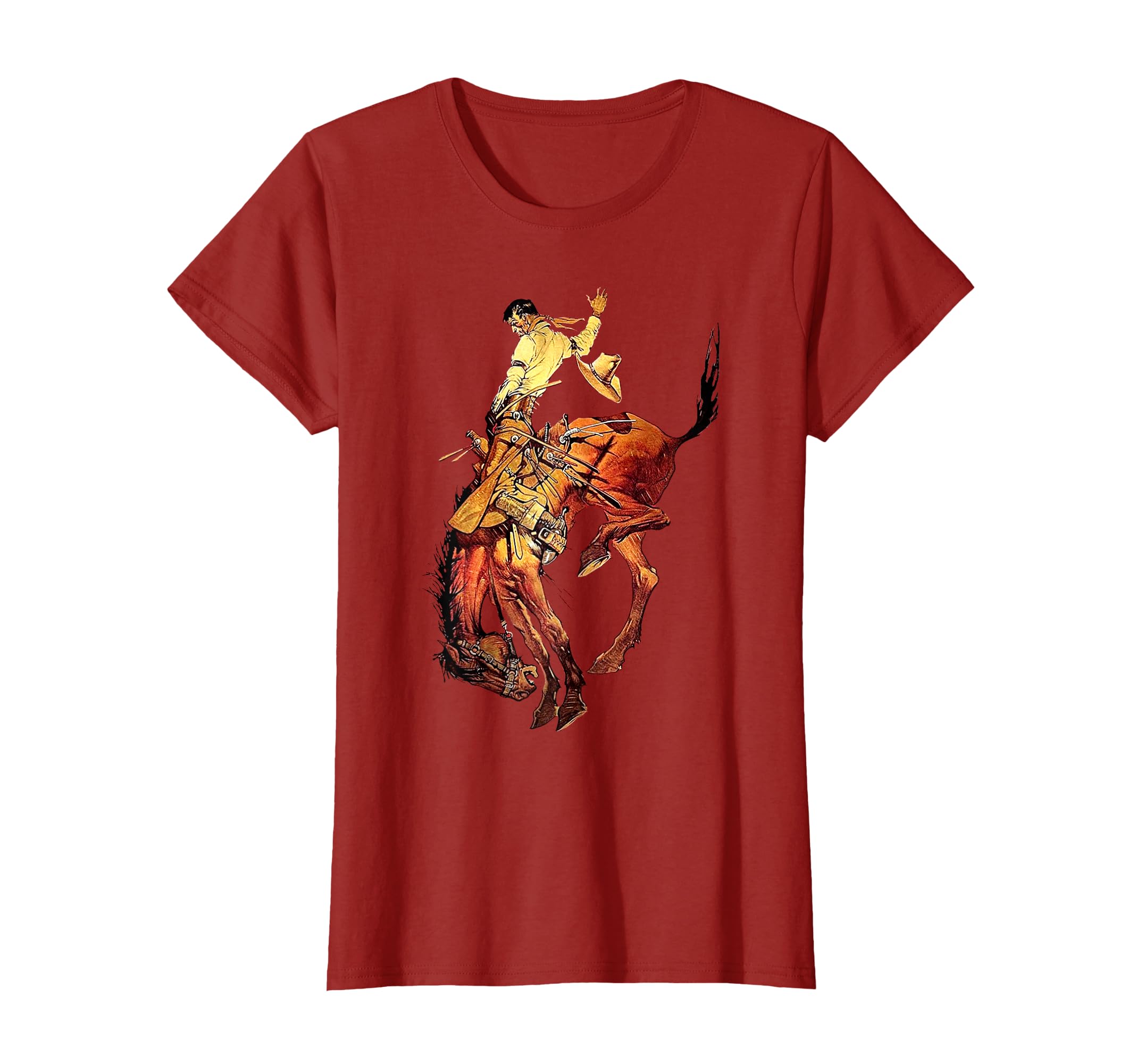Eagerlys Cowboy Riding Horse Art T-Shirt - Graphic Print for Adults - T-Shirt, Sweatshirt, Hoodie