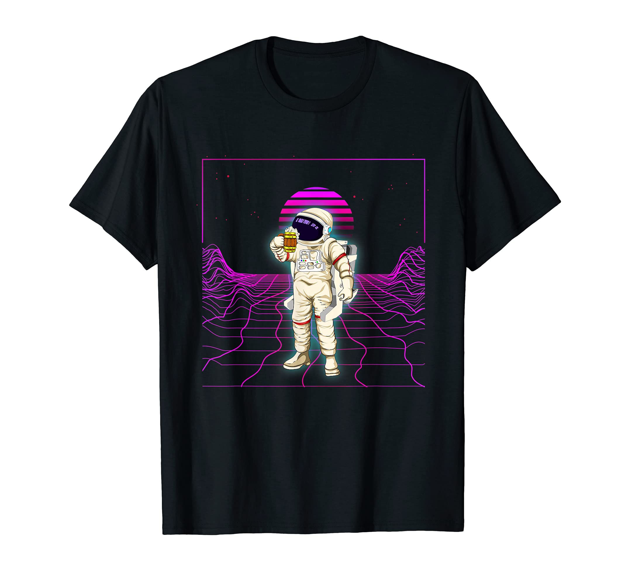 Space 90S Art Synthwave Vaporwave T-Shirt - Aesthetic Graphic for Adults - T-Shirt, Sweatshirt, Hoodie