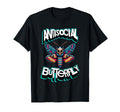 Antisocial Butterfly Funny Death Head T-Shirt - Minimalist Print Unisex - T-Shirt, Sweatshirt, Hoodie