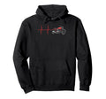Heartbeat Motorcycle Enthusiast Hoodie - Novelty Apparel Unisex - T-Shirt, Sweatshirt, Hoodie