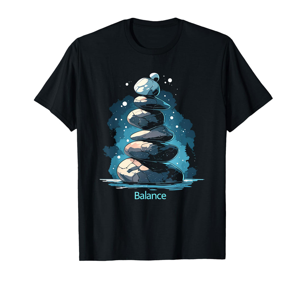 Zen Balancing Stones Art Mindfulness T-Shirt - Casual Everyday Wear Unisex - T-Shirt, Sweatshirt, Hoodie