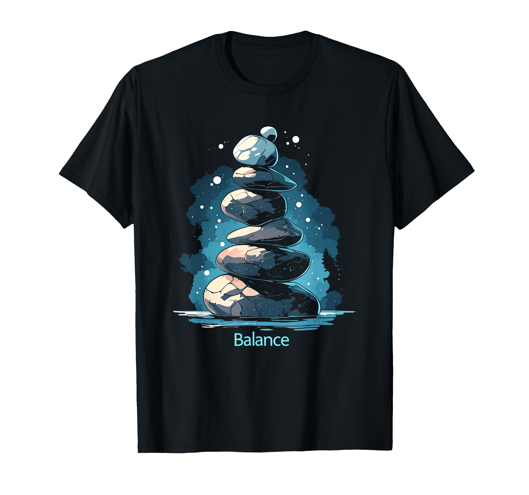Zen Balancing Stones Art Mindfulness T-Shirt - Casual Everyday Wear Unisex - T-Shirt, Sweatshirt, Hoodie