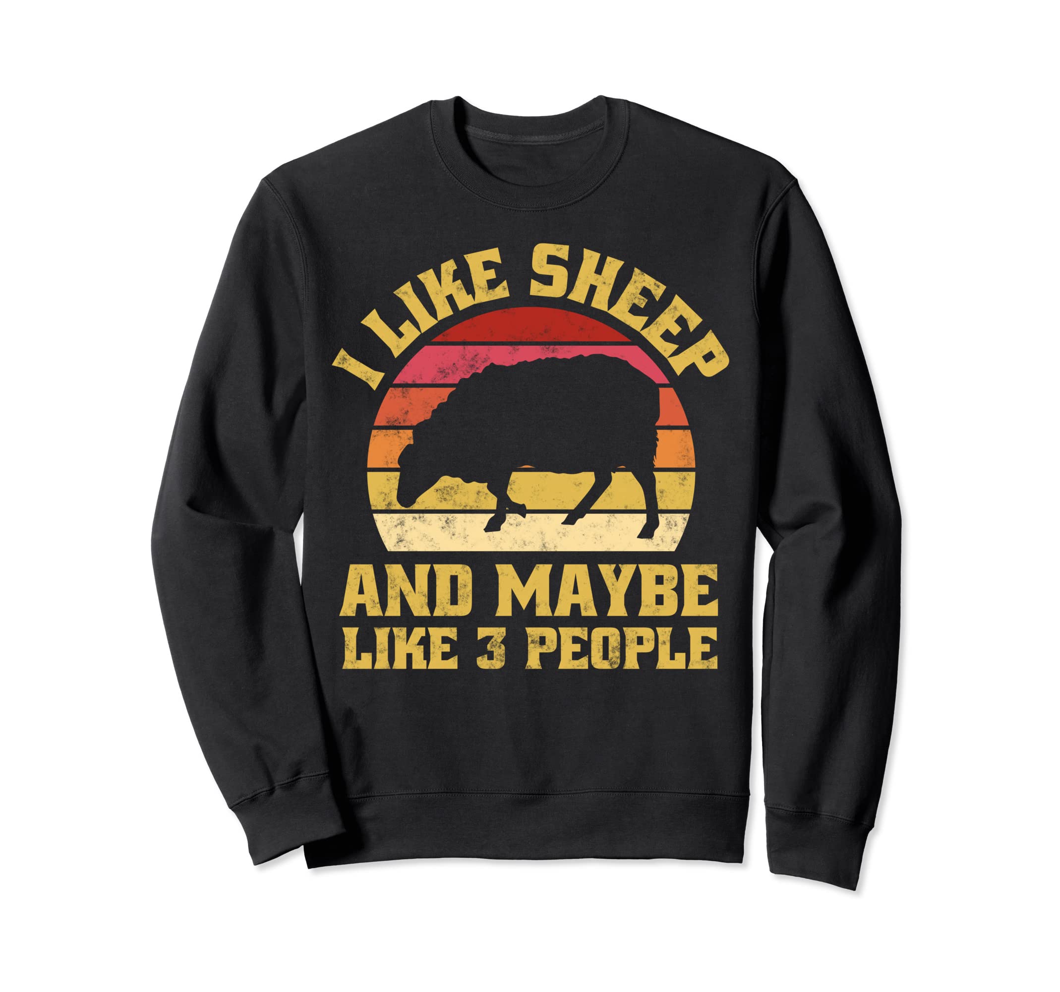 Funny Farm Animal Sheep Lover Sunset Sweatshirt - Trendy Graphic for Adults - T-Shirt, Sweatshirt, Hoodie