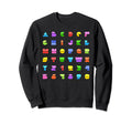 Abc Alphabet Colorful Stylish Deco Sweatshirt - Novelty Apparel Men Women - T-Shirt, Sweatshirt, Hoodie