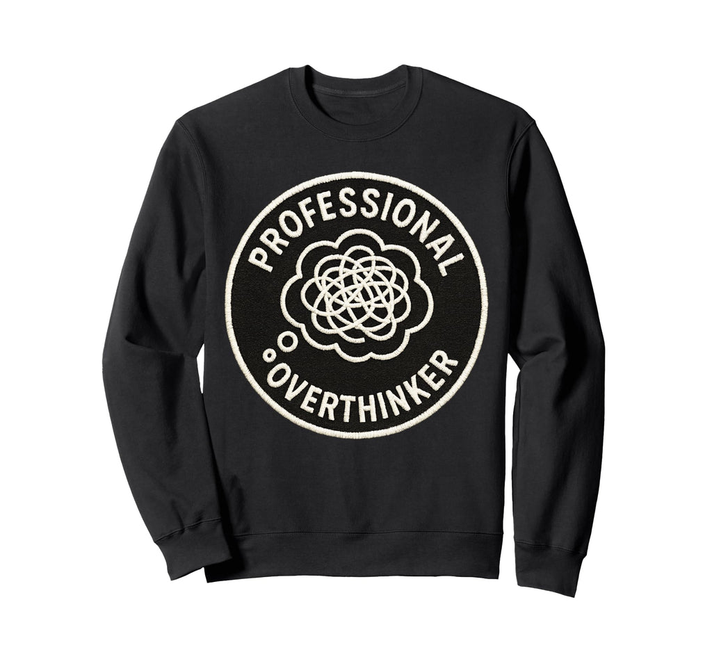 Professional Overthinker Funny Sweatshirt - Trendy Graphic for Adults - T-Shirt, Sweatshirt, Hoodie