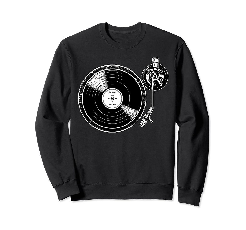 Turntable Vinyl Records Music Lp Sweatshirt - Casual Everyday Wear Unisex - T-Shirt, Sweatshirt, Hoodie