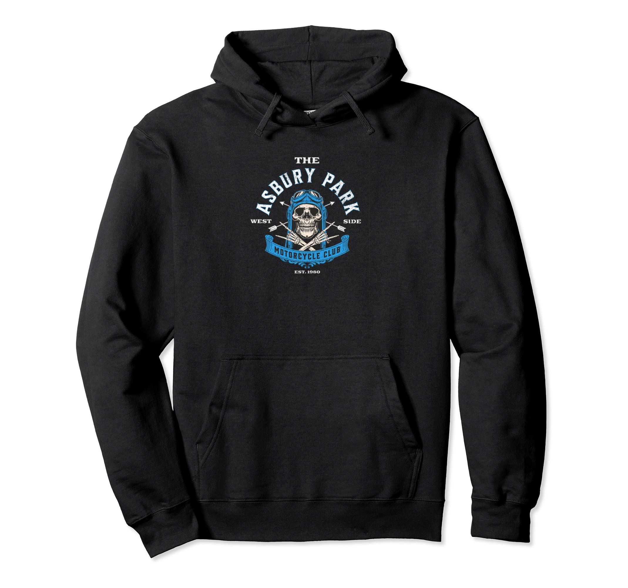 Asbury Park Motorcycle Club Hoodie - Fun Novelty Design for Adults - T-Shirt, Sweatshirt, Hoodie