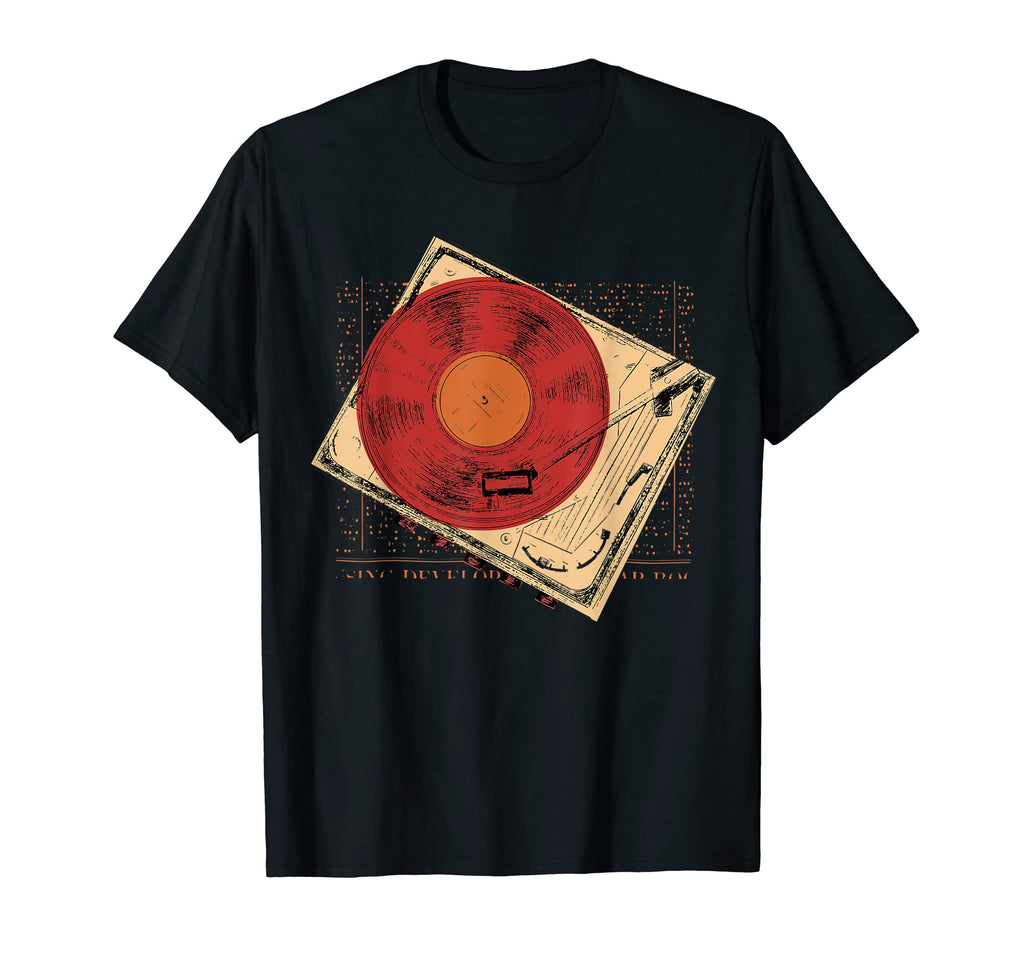 Vinyl Record Player Sketch Drawing T-Shirt - Novelty Apparel Unisex - T-Shirt, Sweatshirt, Hoodie