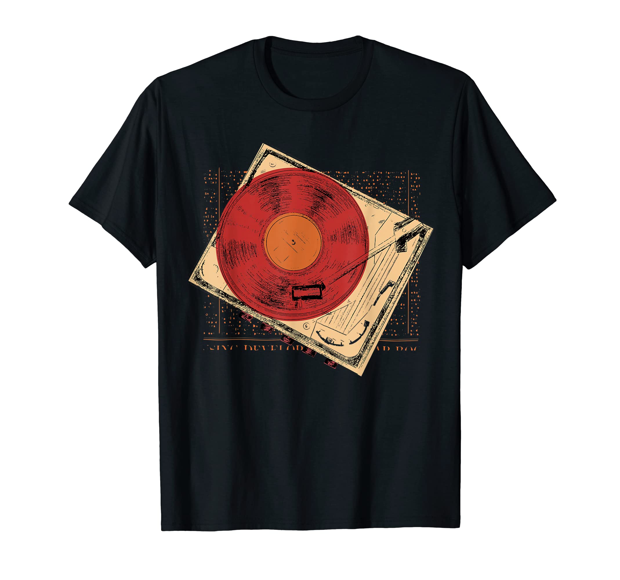 Vinyl Record Player Sketch Drawing T-Shirt - Novelty Apparel Unisex - T-Shirt, Sweatshirt, Hoodie