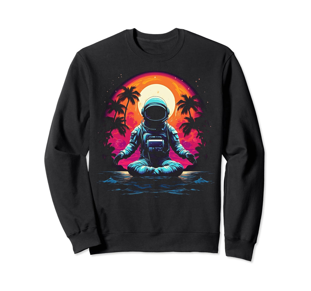 Synthwave Astronaut Cyberpunk 80S Sweatshirt - Minimalist Print Men Women - T-Shirt, Sweatshirt, Hoodie
