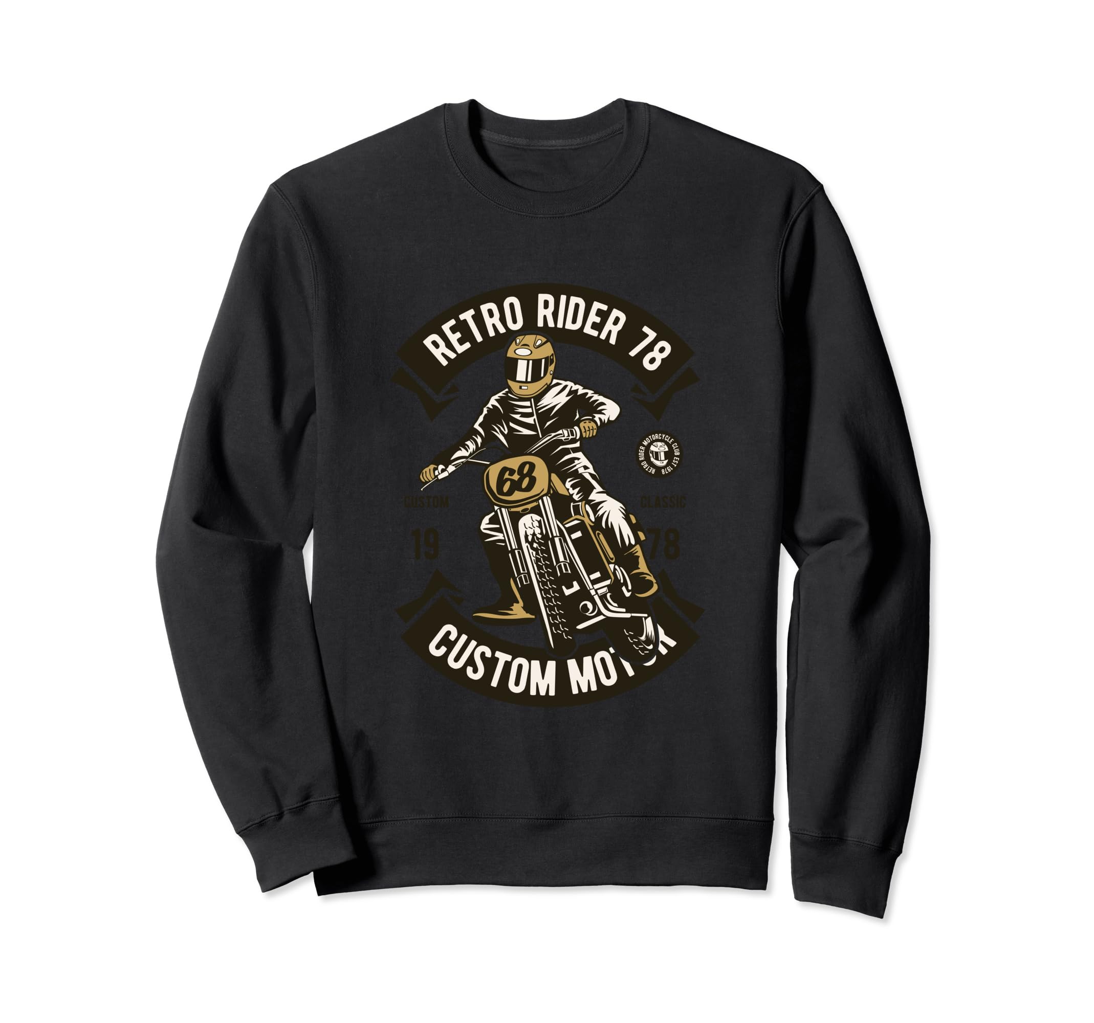Rider 1978 Custom Motor Motor Bike Sweatshirt - Unique Graphic for Adults - T-Shirt, Sweatshirt, Hoodie