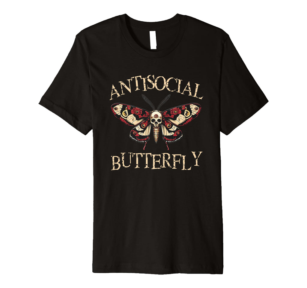 Antisocial Butterfly T-Shirt - Trendy Graphic for Adults - T-Shirt, Sweatshirt, Hoodie