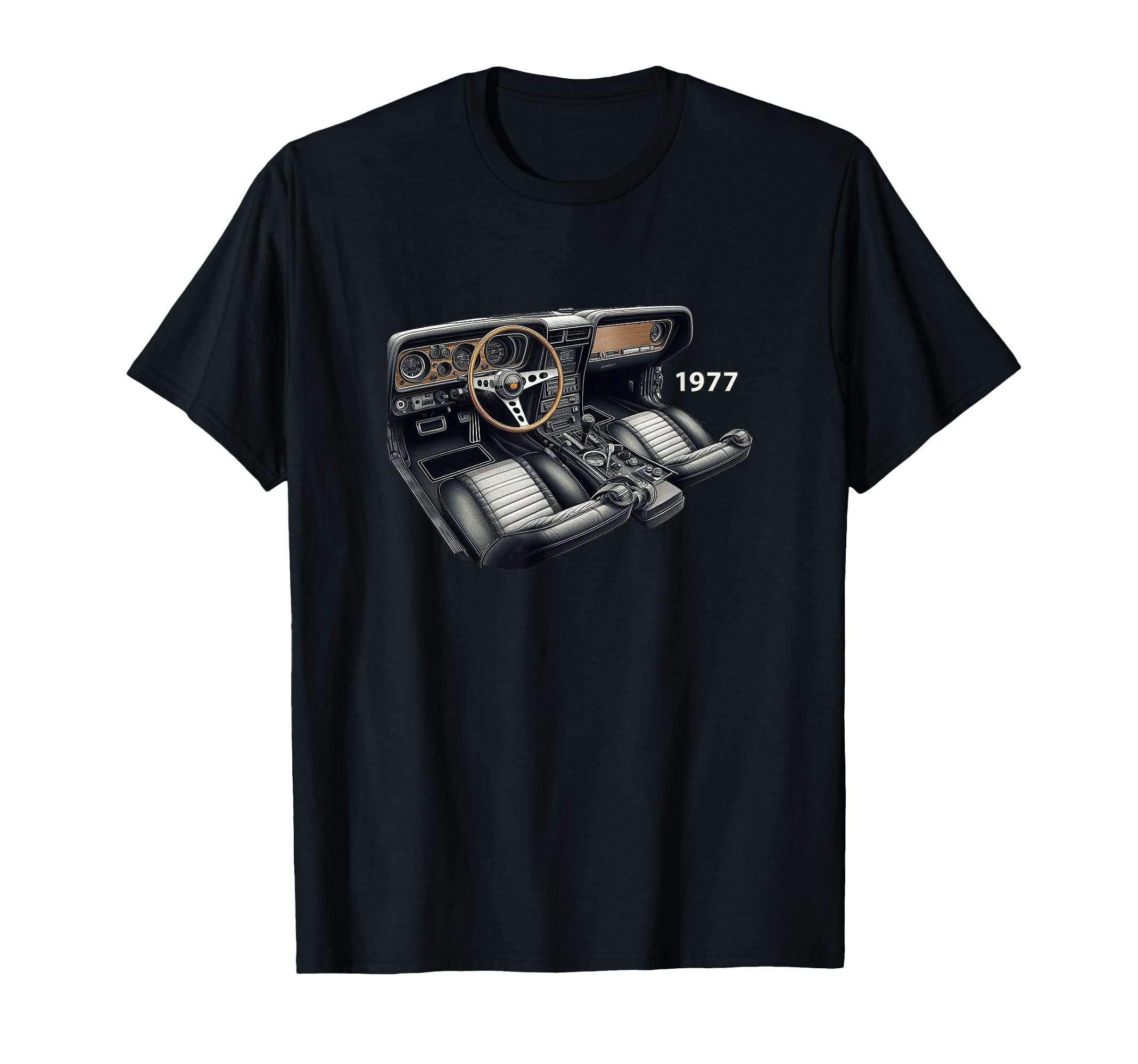 1977 American Muscle Car Dashboard T-Shirt - Graphic Print Men Women - T-Shirt, Sweatshirt, Hoodie