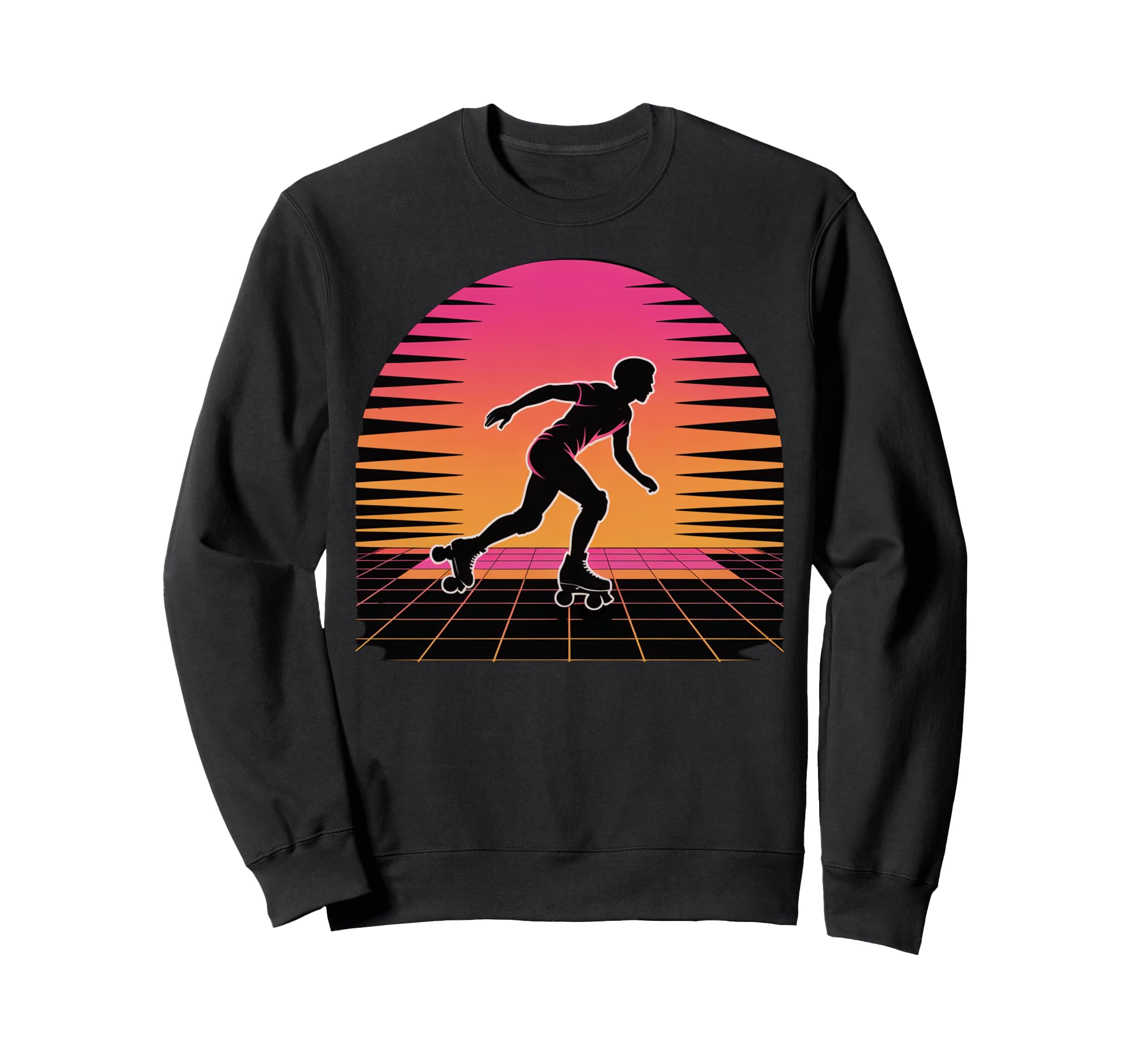 Roller Skater Silhouette Sweatshirt - Custom Art Print Unisex - T-Shirt, Sweatshirt, Hoodie