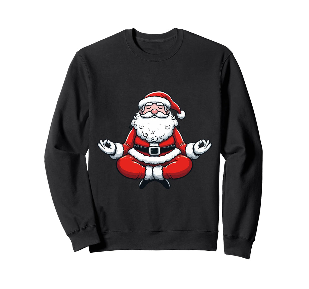 Meditation Santa Yoga Pose Sweatshirt - Fun Novelty Design Men Women - T-Shirt, Sweatshirt, Hoodie