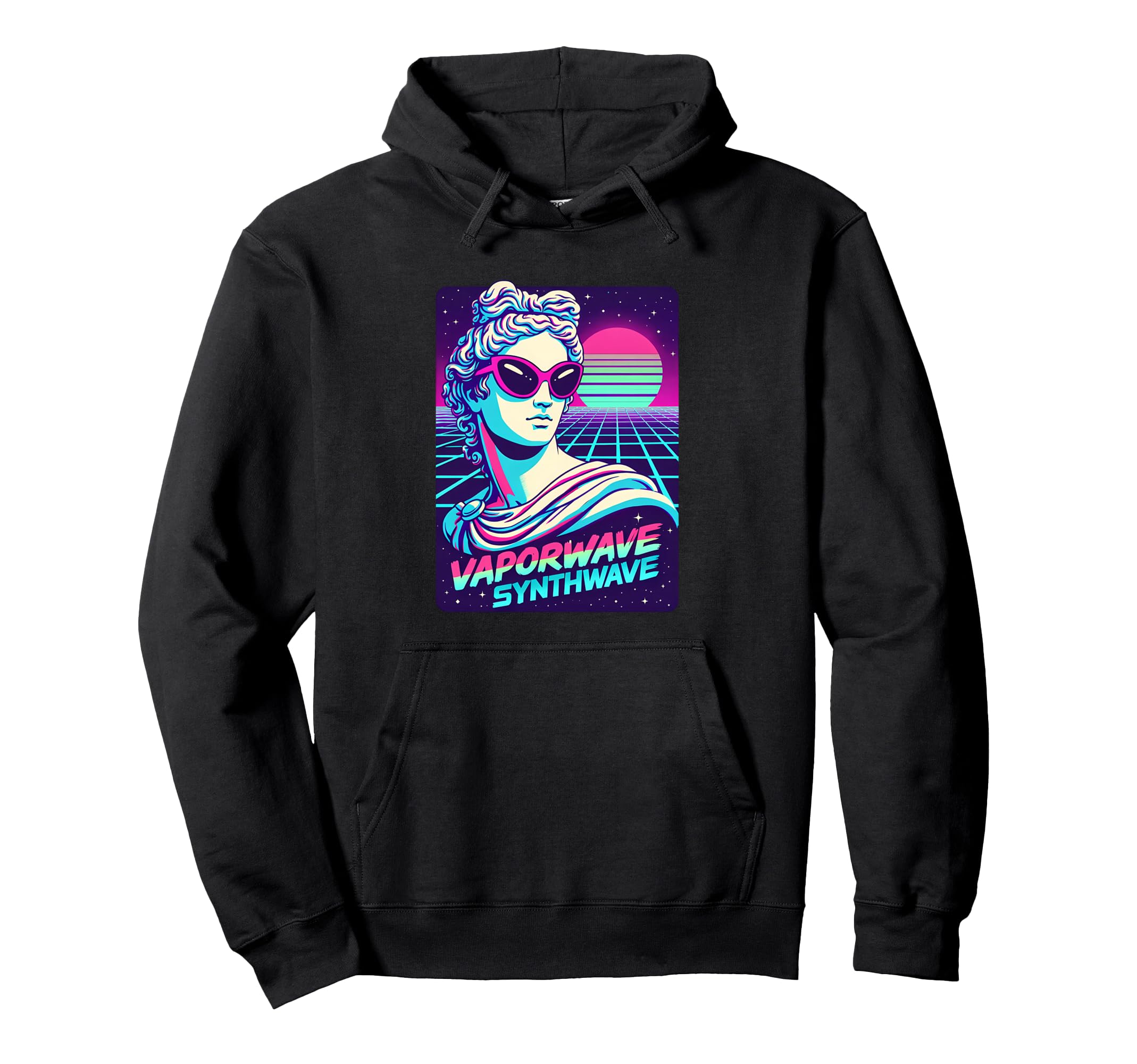Vaporwave Synthwave Greek Statue 80S Art Hoodie - Trendy Graphic Unisex - T-Shirt, Sweatshirt, Hoodie