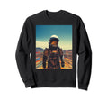 Synthwave Astronaut Cyberpunk 80S Sci Sweatshirt - Unique Graphic Unisex - T-Shirt, Sweatshirt, Hoodie