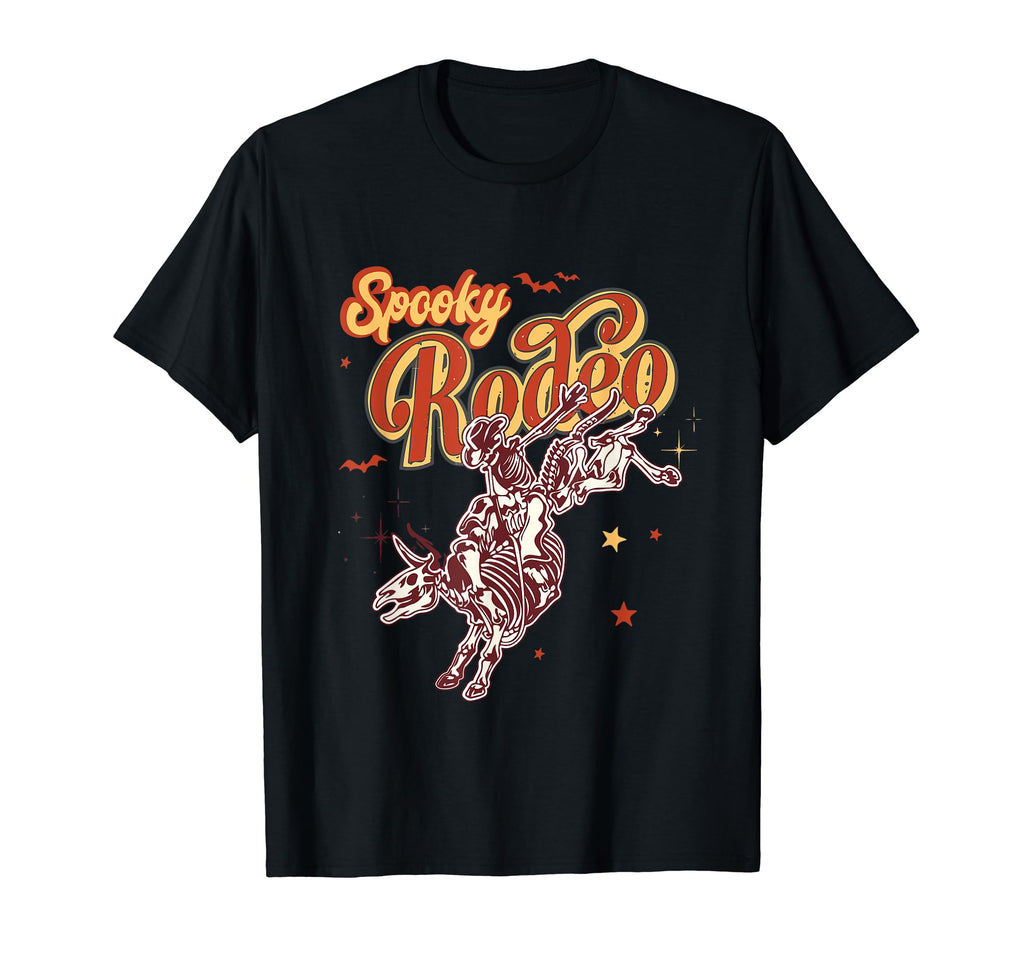 Spooky Rodeo Western Skeleton Cowboy T-Shirt - Minimalist Print for Adults - T-Shirt, Sweatshirt, Hoodie
