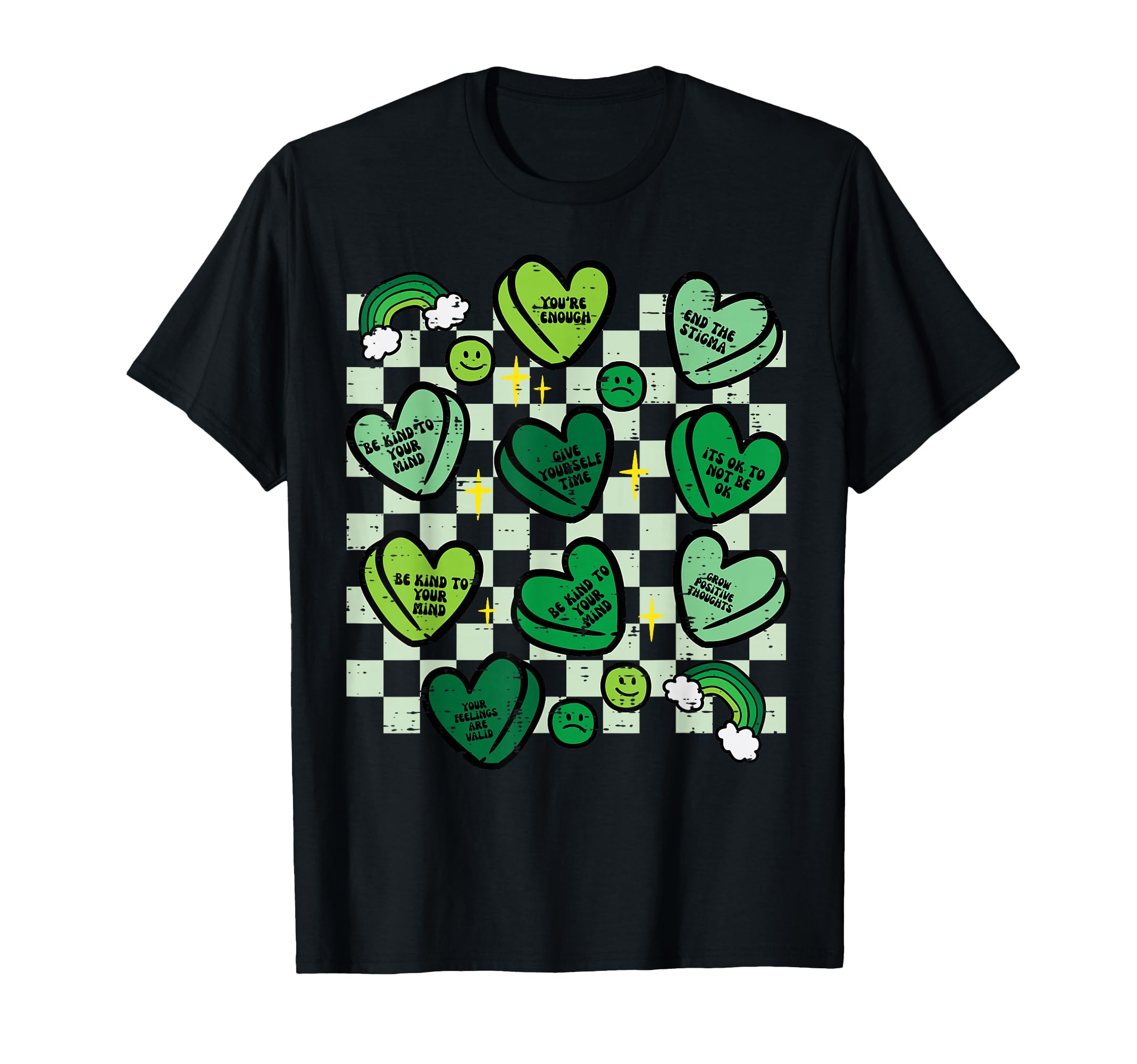 Mental Health Hearts Feelings Valid T-Shirt - Graphic Print for Adults - T-Shirt, Sweatshirt, Hoodie