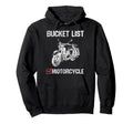 Motorcycle Biker Bucket List Hoodie - Minimalist Print for Adults - T-Shirt, Sweatshirt, Hoodie