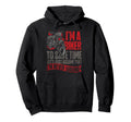 Motorcycle Biker Im Biker To Save Time Hoodie - Trendy Graphic Men Women - T-Shirt, Sweatshirt, Hoodie
