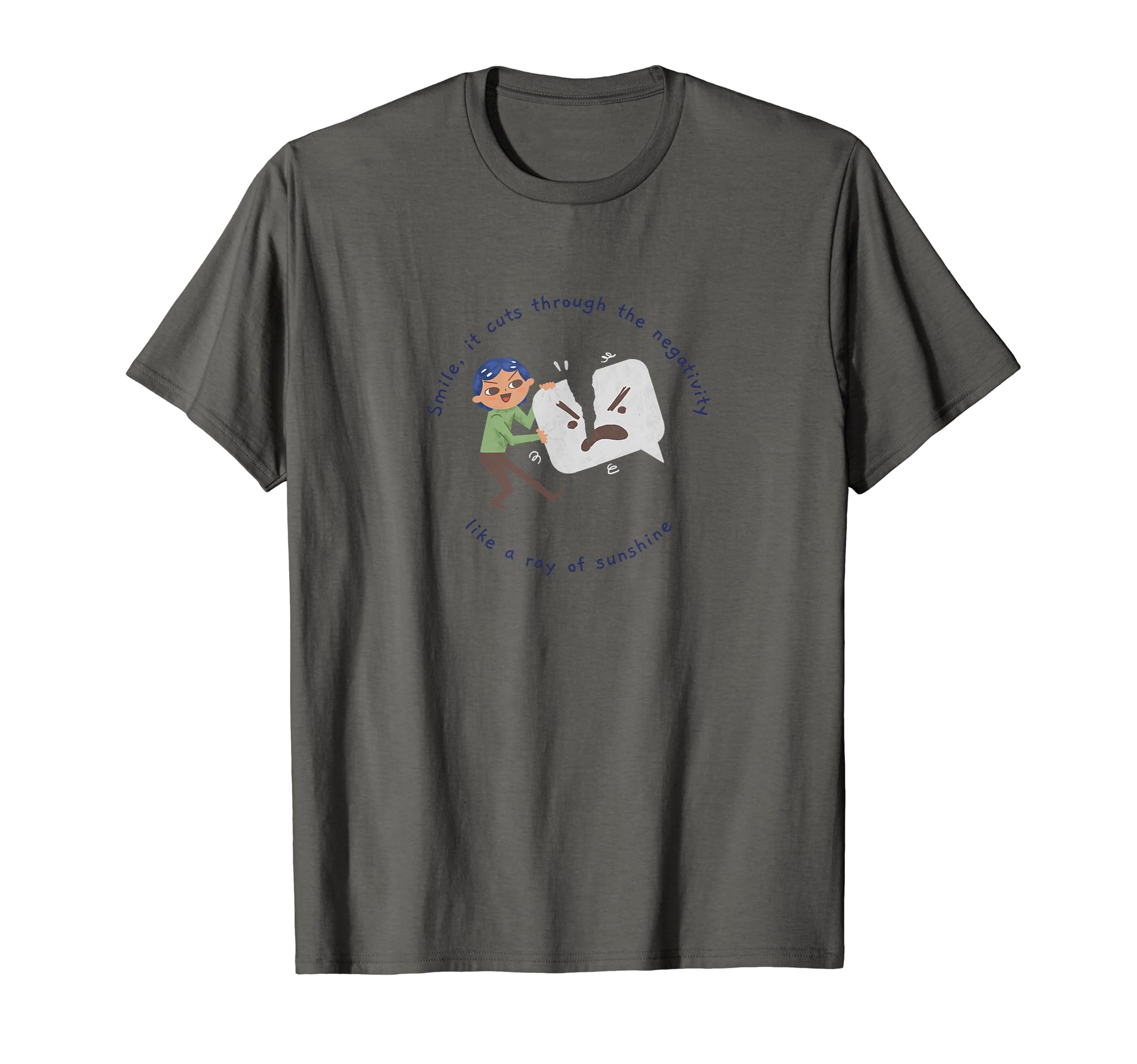 Mental Health Smile T-Shirt - Minimalist Print Men Women - T-Shirt, Sweatshirt, Hoodie