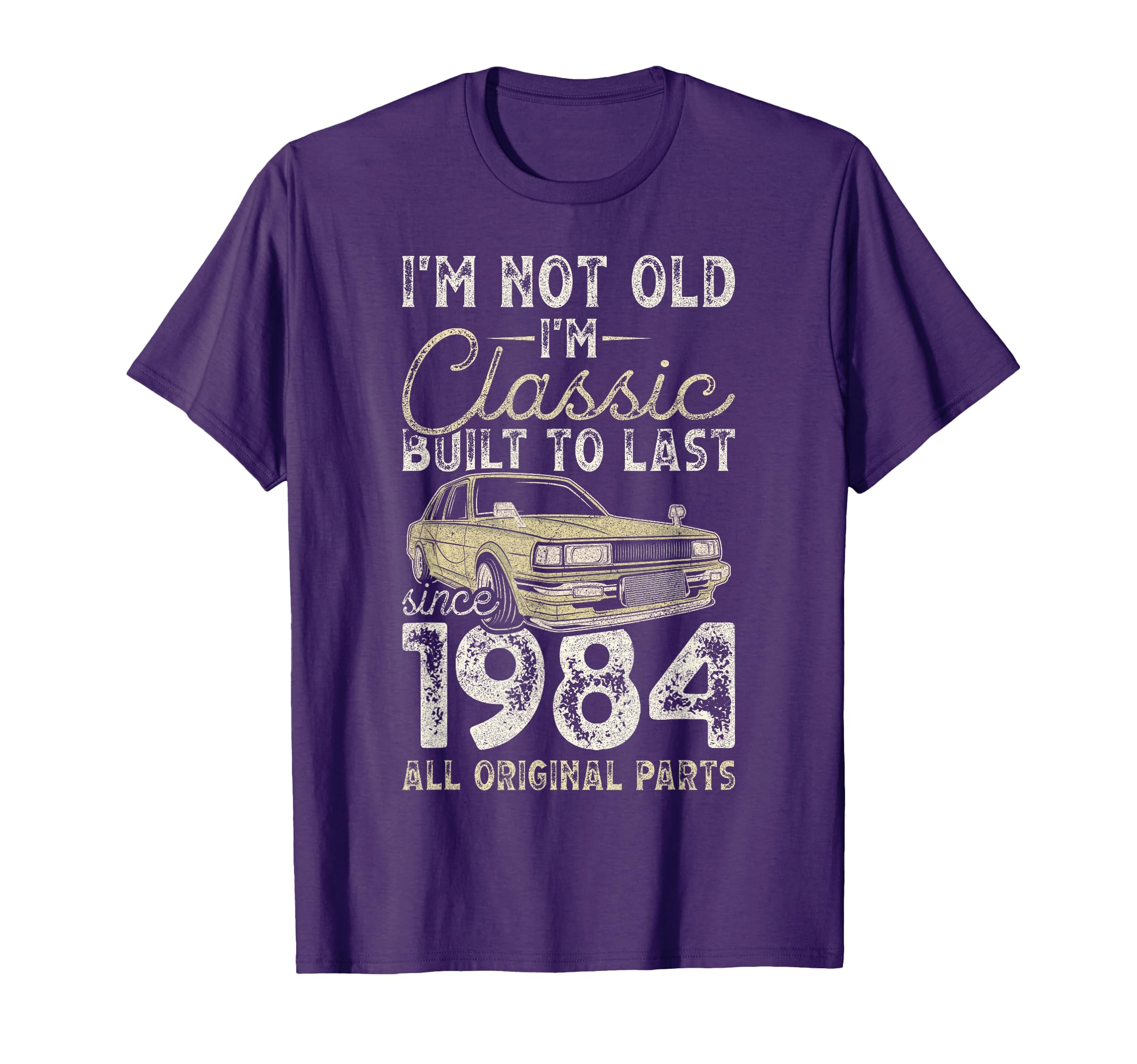 42Nd Birthday Since 1984 Car 42 Year Old T-Shirt - Trendy Graphic Men Women - T-Shirt, Sweatshirt, Hoodie