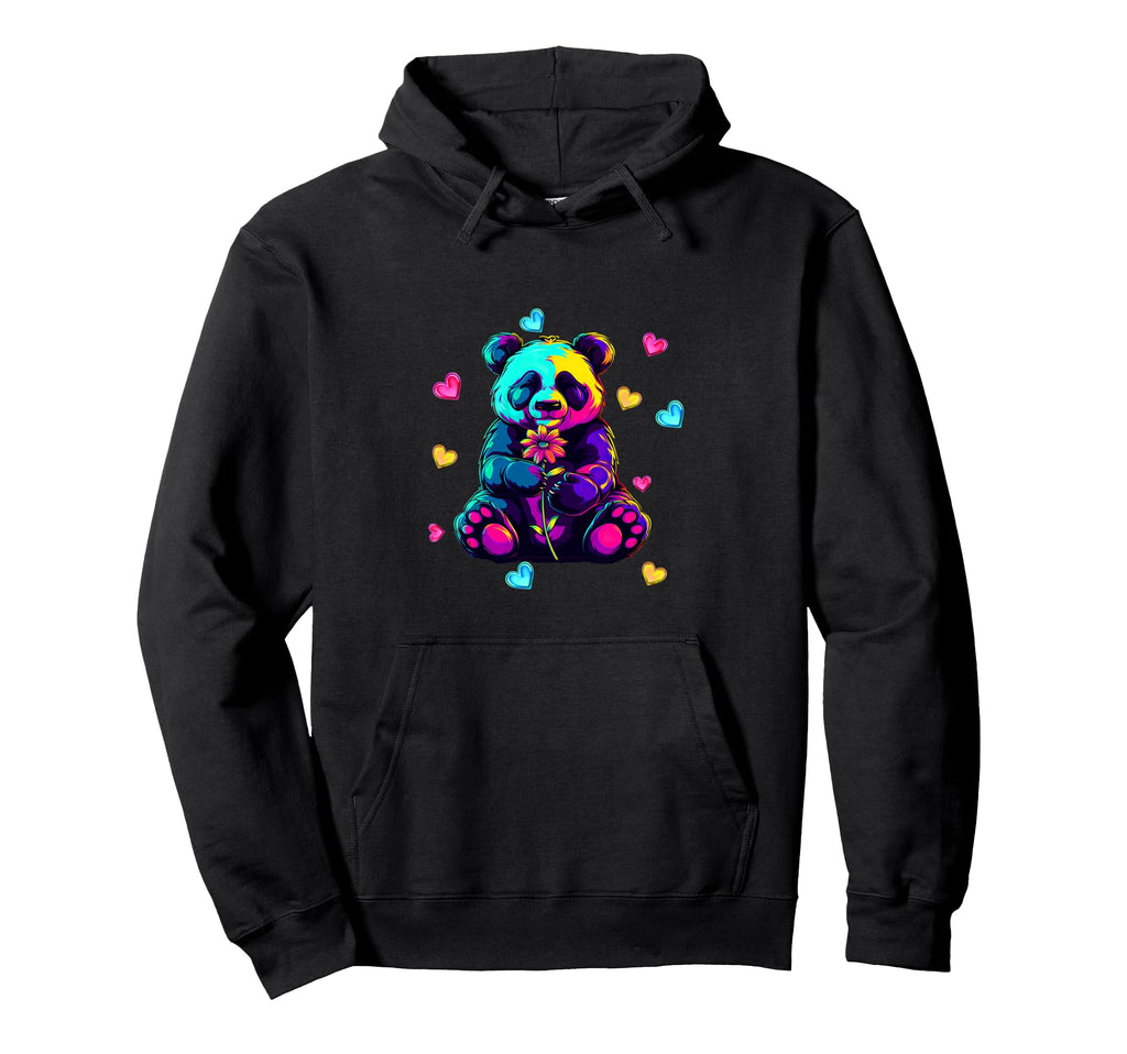 Streetwear Synthwave 80S 90S Panda Hoodie - Novelty Apparel for Adults - T-Shirt, Sweatshirt, Hoodie