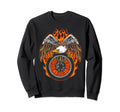 Eagle Flying Eagle Biker Motorcycle Sweatshirt - Novelty Apparel Men Women - T-Shirt, Sweatshirt, Hoodie