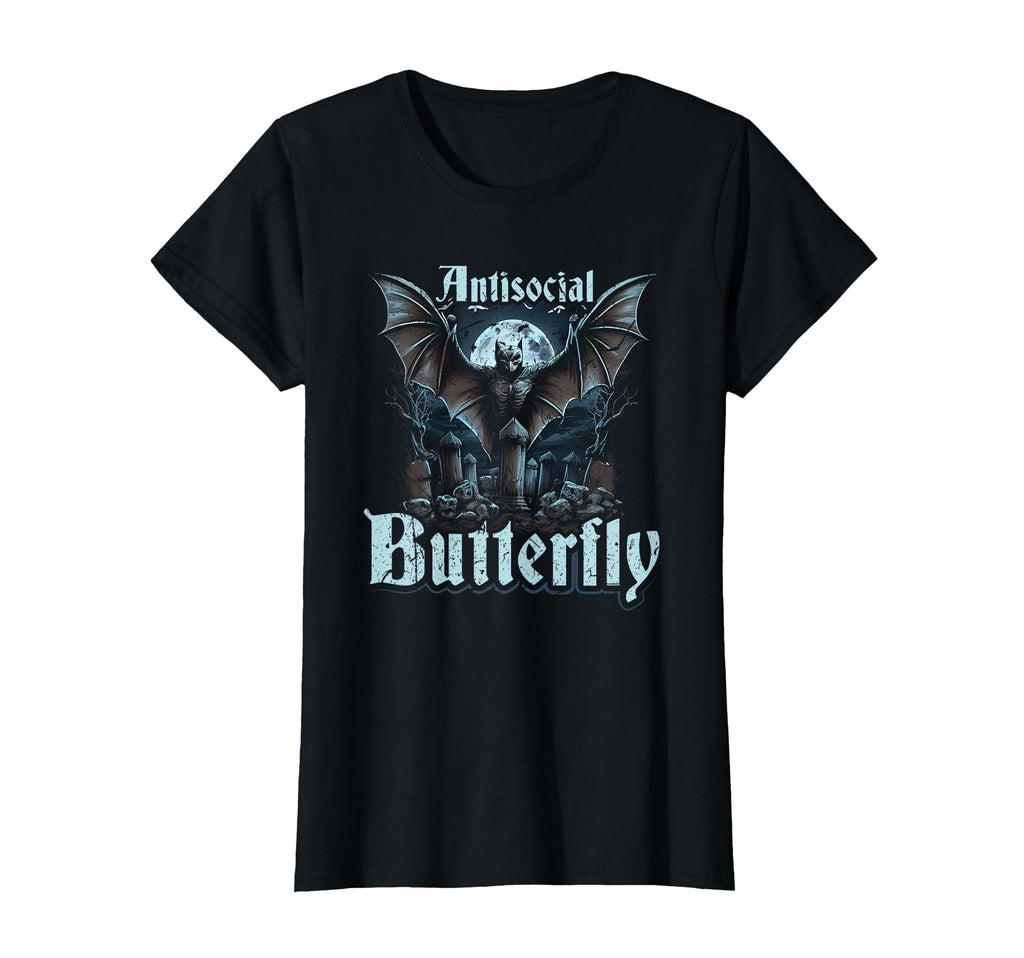 Antisocial Butterfly Gothic T-Shirt - Aesthetic Graphic Men Women - T-Shirt, Sweatshirt, Hoodie