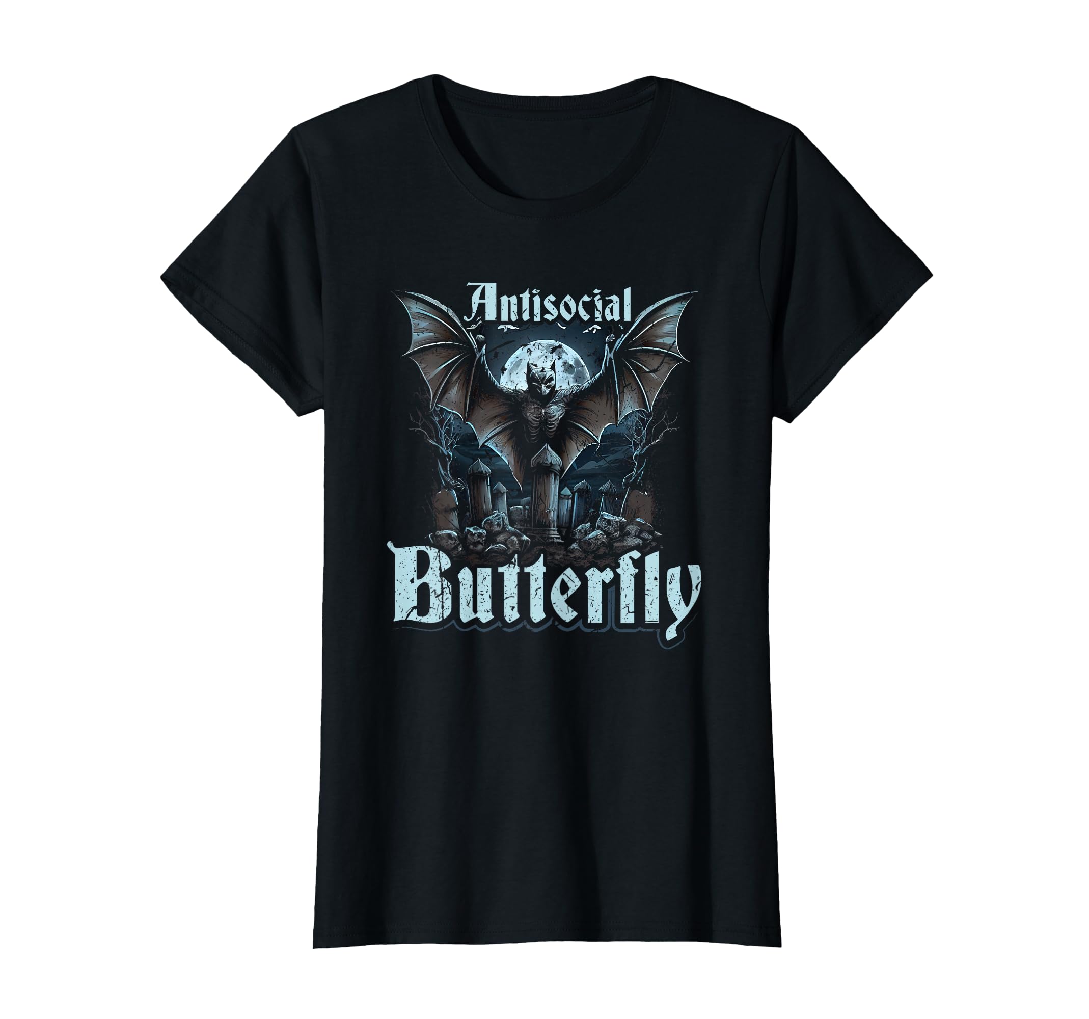 Antisocial Butterfly Gothic T-Shirt - Aesthetic Graphic Men Women - T-Shirt, Sweatshirt, Hoodie