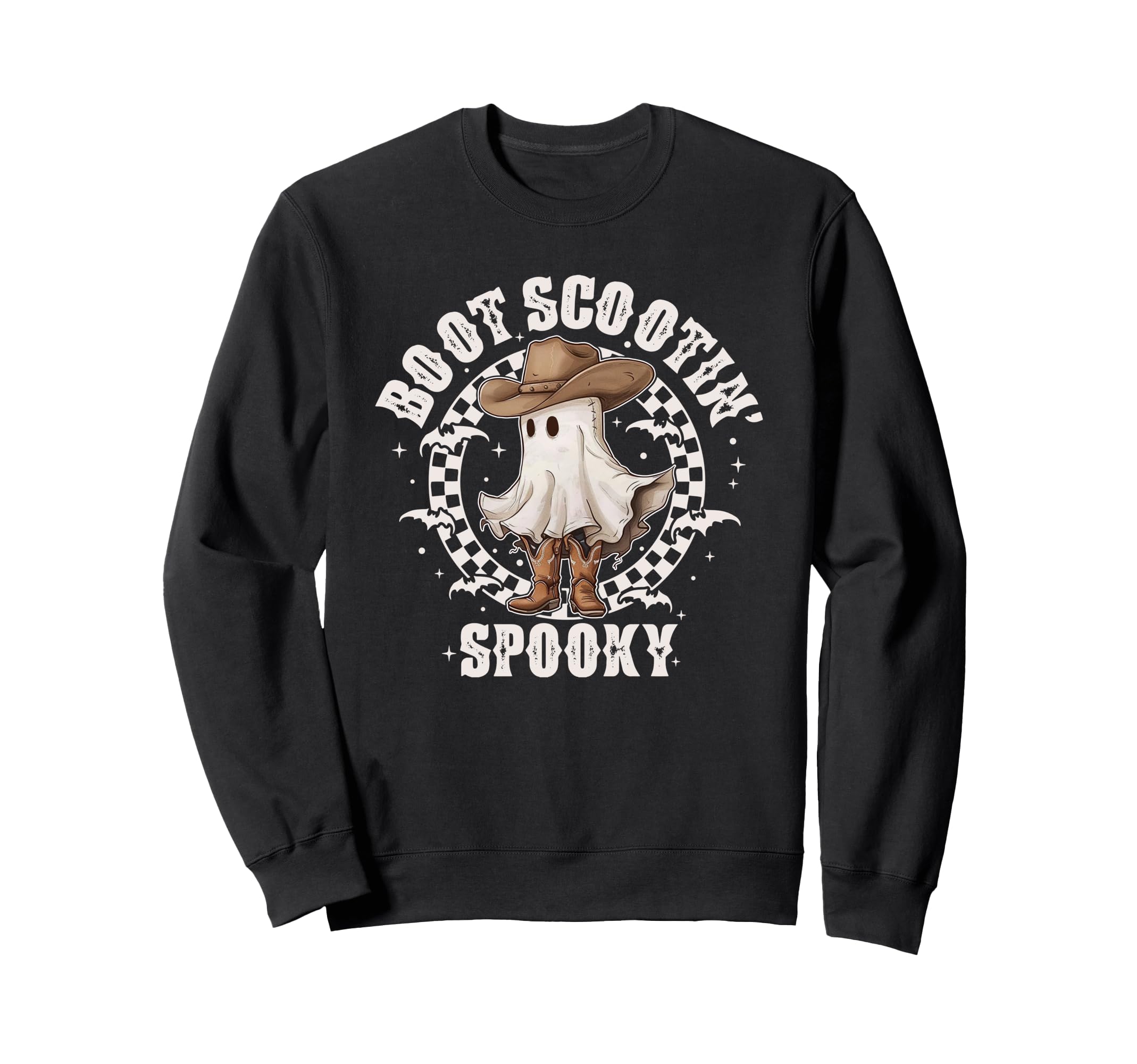 Boot Scootin Spooky Western Ghost Sweatshirt - Aesthetic Graphic Men Women - T-Shirt, Sweatshirt, Hoodie