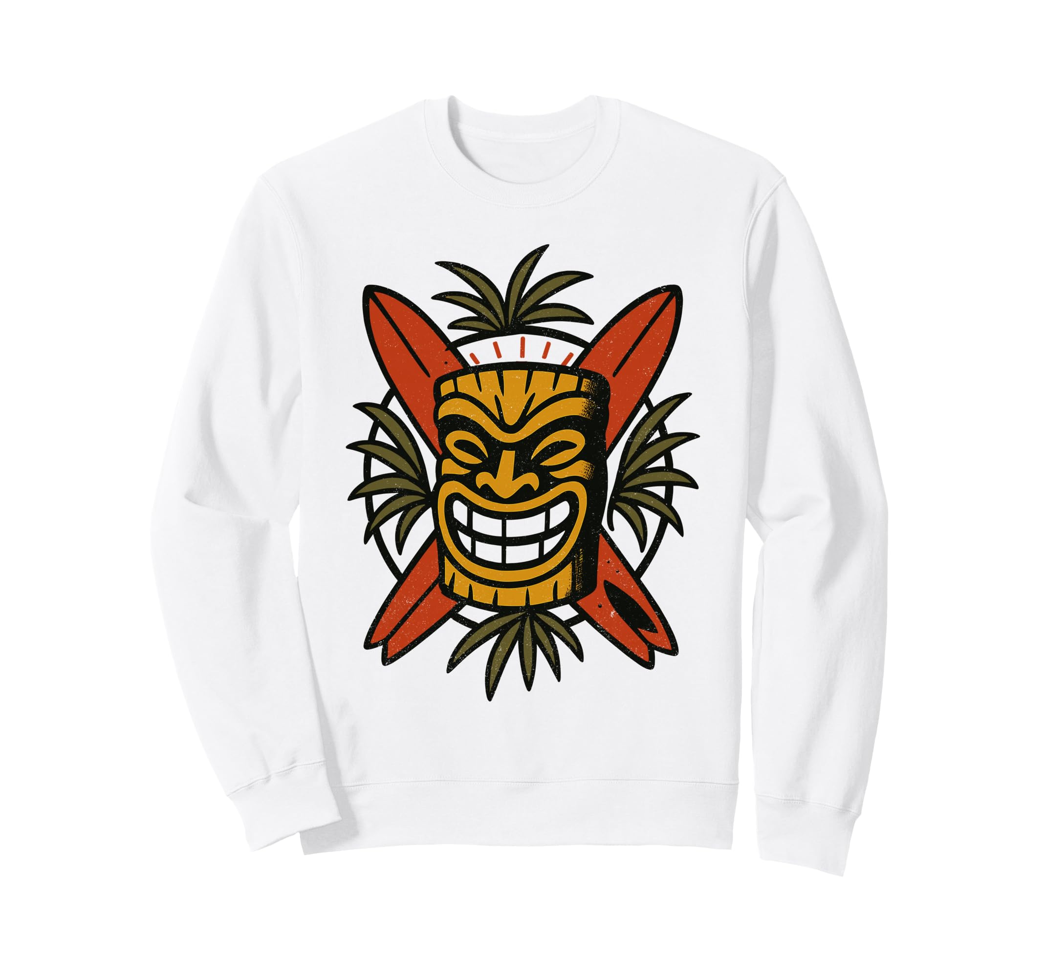 Tiki Mask Surfboards Traditional Sweatshirt - Fun Novelty Design Unisex - T-Shirt, Sweatshirt, Hoodie