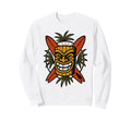 Tiki Mask Surfboards Traditional Sweatshirt - Novelty Apparel for Adults - T-Shirt, Sweatshirt, Hoodie