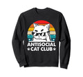 Antisocial Cat Club Introvert Cat Lover Sweatshirt - Trendy Graphic Unisex - T-Shirt, Sweatshirt, Hoodie