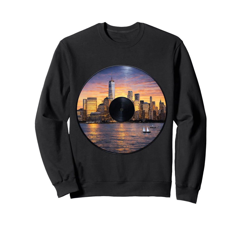 Vinyl Music Record Player Hoodie - Streetwear Style for Adults - T-Shirt, Sweatshirt, Hoodie