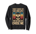 Cat Dad Life Chose Me Sunset Pet Sweatshirt - Custom Art Print Men Women - T-Shirt, Sweatshirt, Hoodie