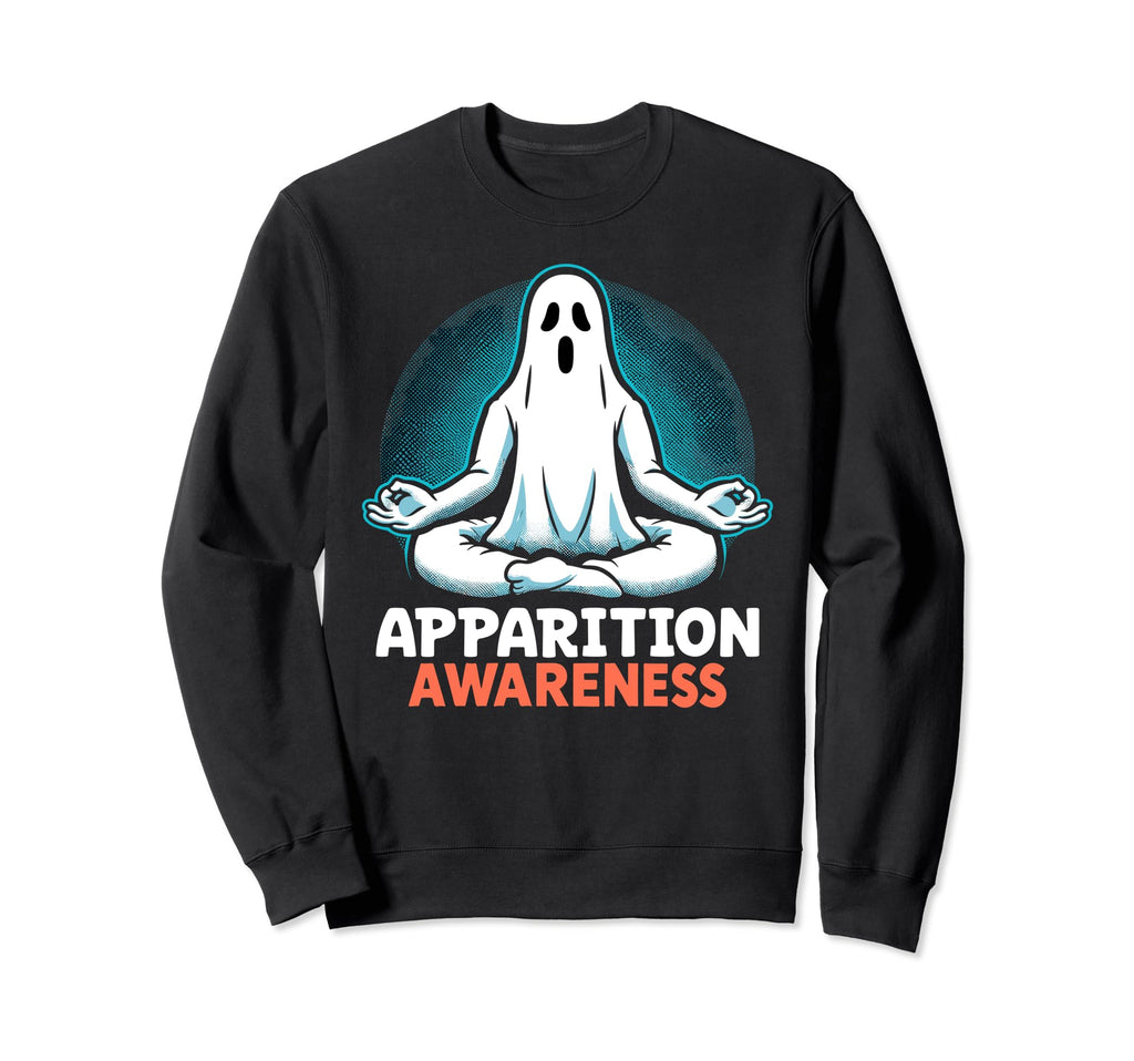 Ghost Monster Meditation Mindfulness Sweatshirt - Graphic Print for Adults - T-Shirt, Sweatshirt, Hoodie