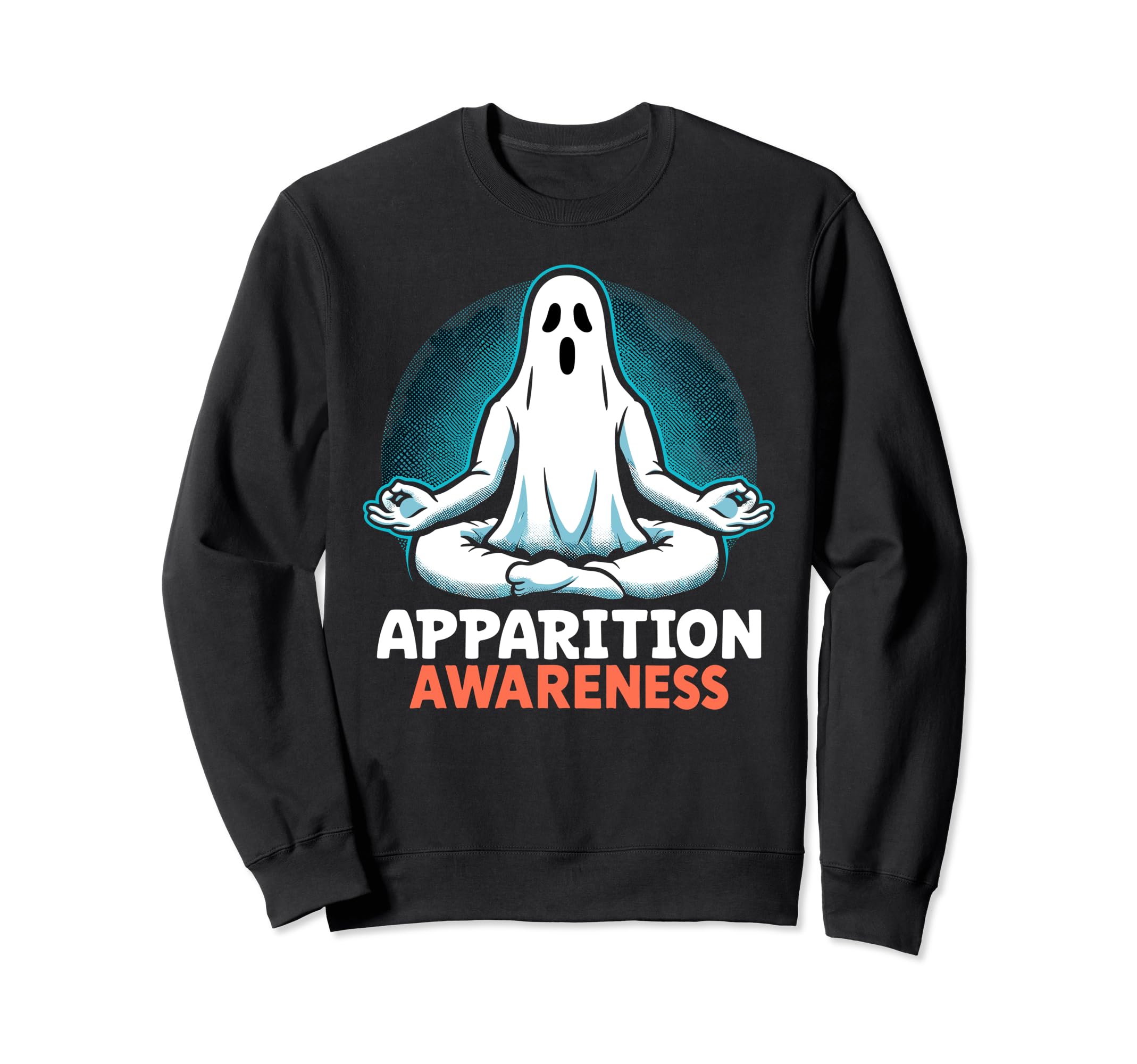 Ghost Monster Meditation Mindfulness Sweatshirt - Graphic Print for Adults - T-Shirt, Sweatshirt, Hoodie