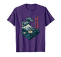 Vinyl Record Player Japanese Wave Art T-Shirt - Custom Art Print Men Women - T-Shirt, Sweatshirt, Hoodie